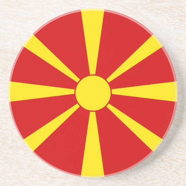 Porta-copos Bandeira da Macedônia do Norte (Frente)
