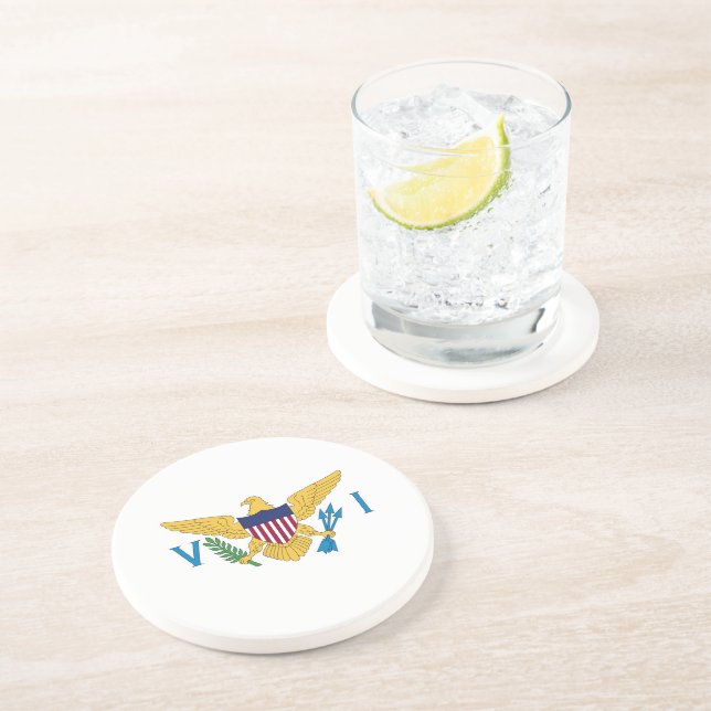 Porta-copos bandeira das Ilhas Virgens dos EUA (Lateral)