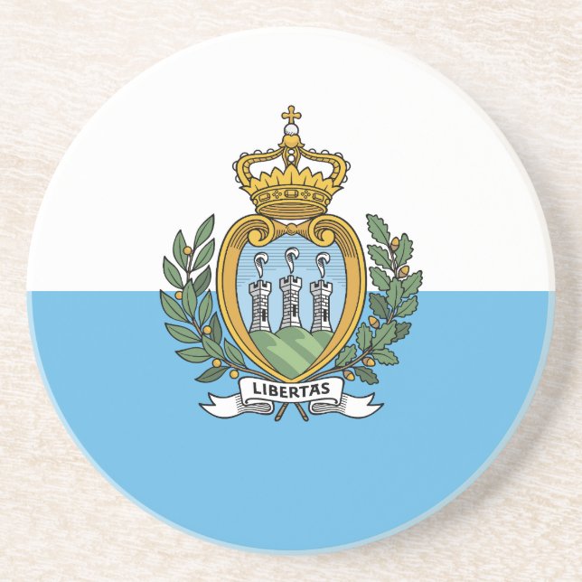 Porta-copos Bandeira de São Marinho (Frente)