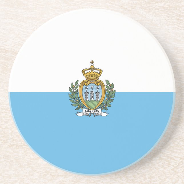 Porta-copos Bandeira de São Marino (Frente)