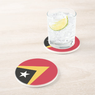 Porta-copos bandeira de Timor Leste