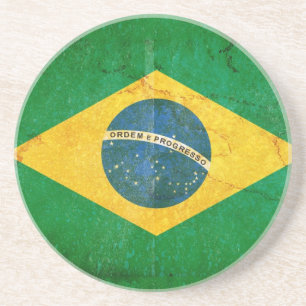 Porta-copos Bandeira do Brasil no Grunge