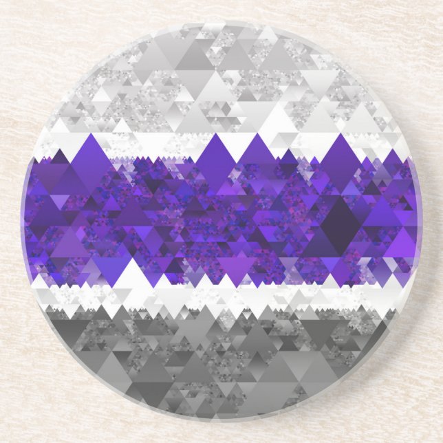 Porta-copos Bandeira do Orgulho Boho Geométrico Mod Retro Grey (Frente)