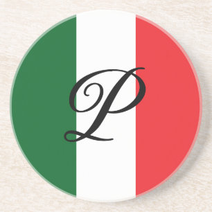 Porta-copos Bandeira italiana com Monograma