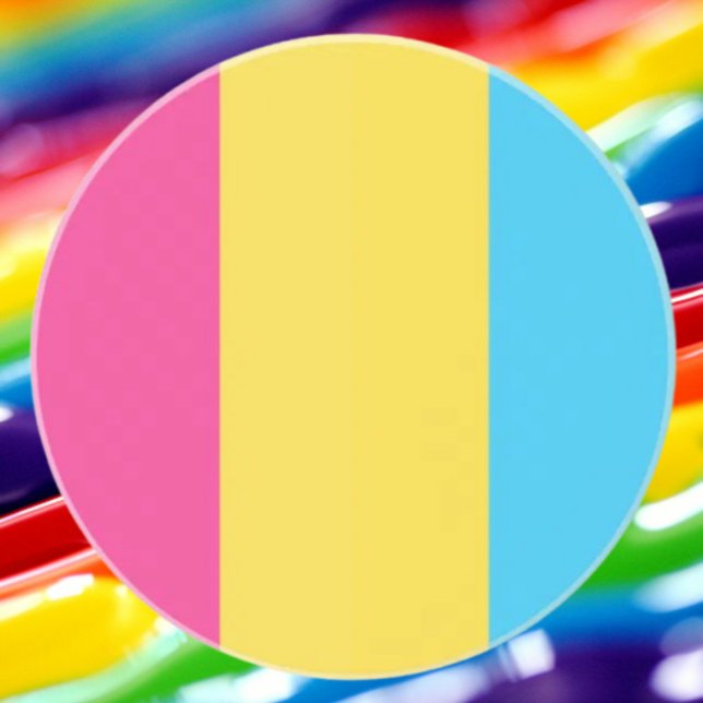 Porta-copos Bandeja de Arenito Orgulho Pansexual (Criador carregado)