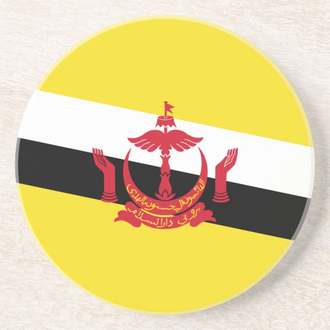 Porta-copos Bandeja Patriótica da Bandeira de Brunei (Frente)