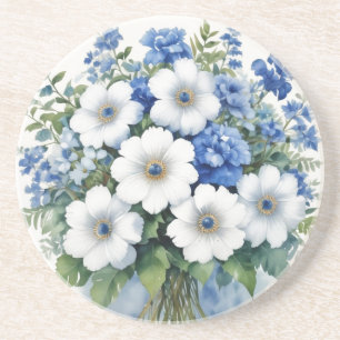 Porta-copos Bando de Flores de Aquarela Elegante