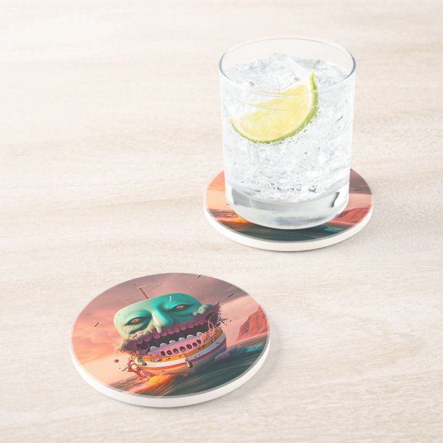 Porta-copos Barco Assustador (Lateral)