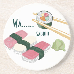 Porta-copos Bases de Wasabi de Sushi