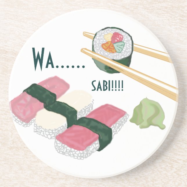 Porta-copos Bases de Wasabi de Sushi (Frente)