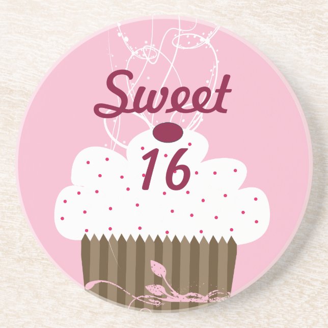 Porta-copos Bases para Cupcakes Sweet 16 (Frente)