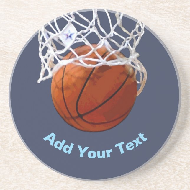 Porta-copos Basketball Your Name Text Message Slogan Custom (Frente)