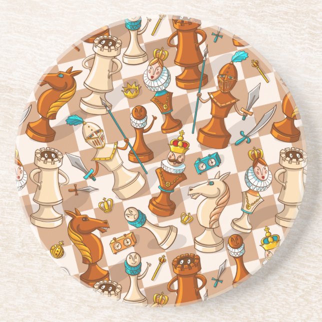 Porta-copos batalha de xadrez (Frente)