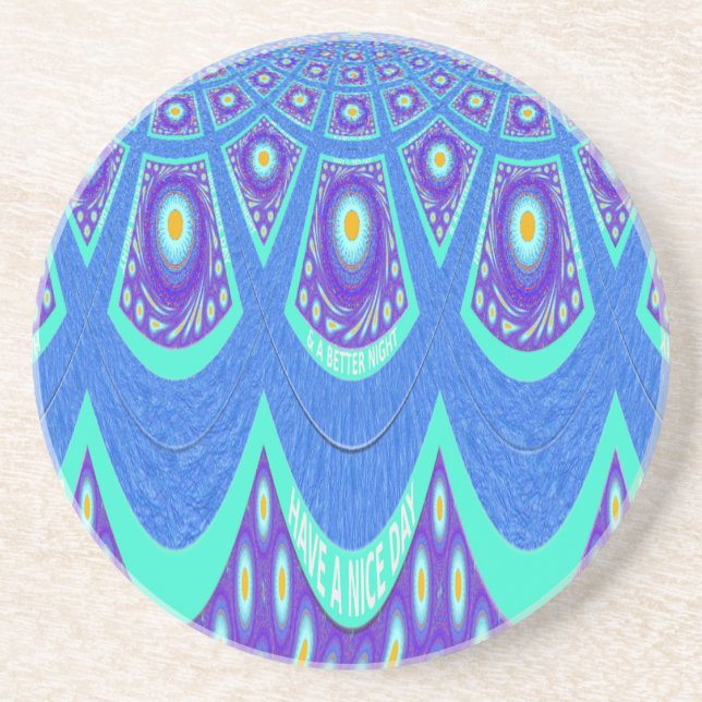 Porta-copos Batik azul (Frente)