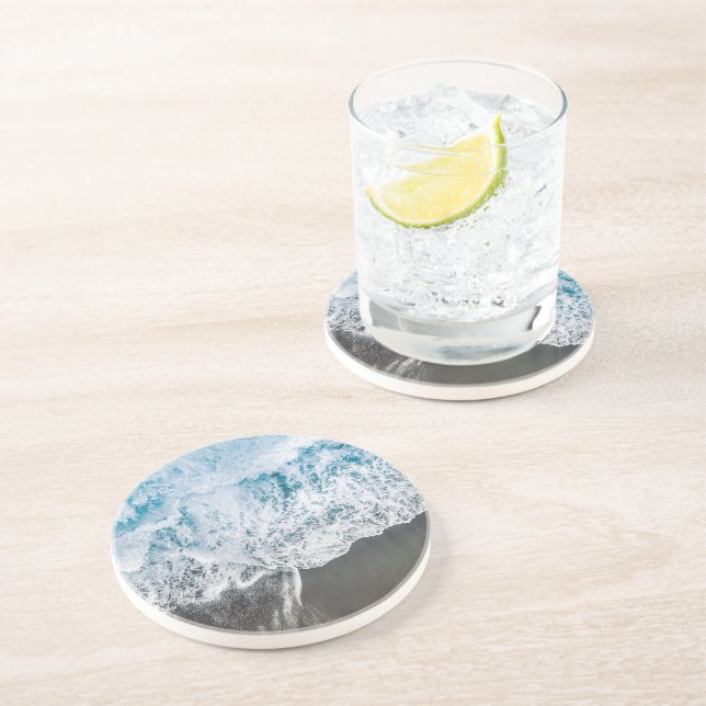 Porta copos Beach Vibes Abstrato na moda Sandstone (Lateral)