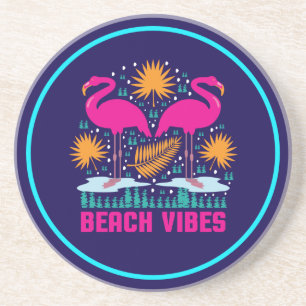 Porta-copos Beach Vibes Pink Flamingos-19501