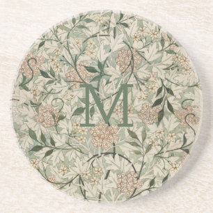 Porta-copos Beige Monograma, Verde Sage, Floral Peach
