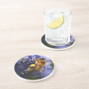 Porta-copos Bela Abelha de Honeybee no Lilac da Califórnia