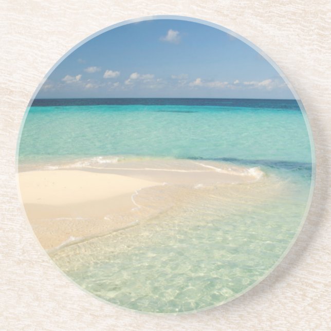 Porta-copos Belize, Mar de Caribe. Goff Caye, Uma Ilha Pequena (Frente)