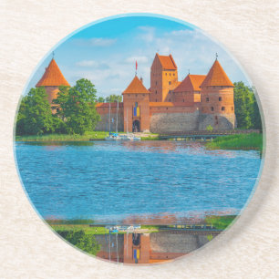 Porta-copos Belo castelo medieval no Lago Azul