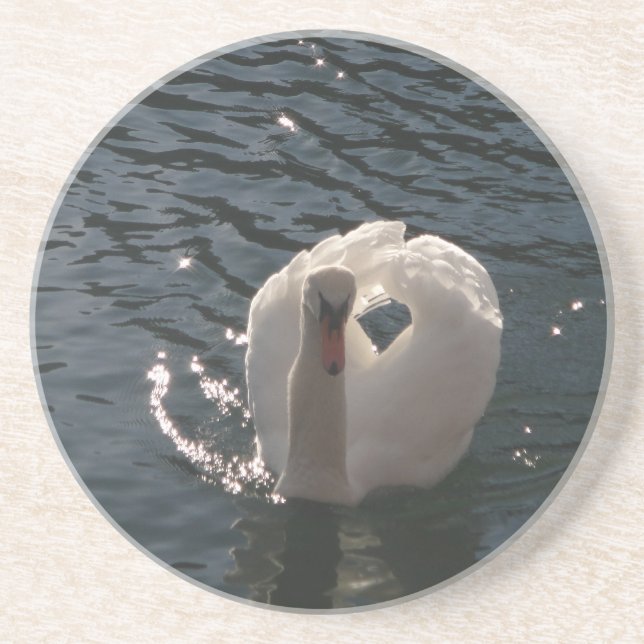 Porta-copos Belo cisne branco (Frente)