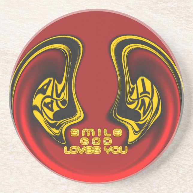 Porta-copos Bênção de Acima: Saudação Espiritual do Amor de De (Frente)