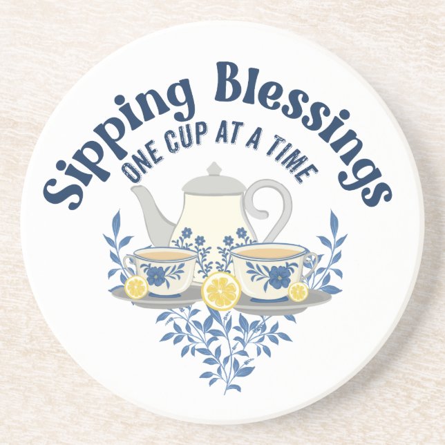 Porta-copos Bênçãos de um copo de cada vez (Frente)