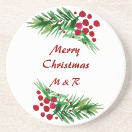 Porta-copos Berries Vermelhos Em Sucursais De Pinheiro Verde