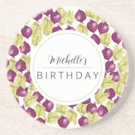 Porta-copos Beterraba pintada à mão com um monograma