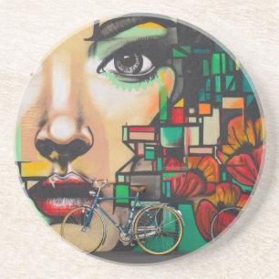 Porta-copos Bicicletas na parede do Grafite
