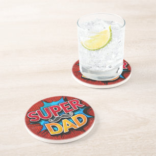 Porta-copos Bigode de Super Pai Retro Grunge de Quadrinhos