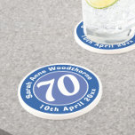 Porta-copos Birthday Commemoration with Name, Age, & Date<br><div class="desc">Commemorate a significant birthday with a coaster which is decorated with the name of the recipient,  as well as their age,  and date of birth. A special keepsake that is practical too.</div>