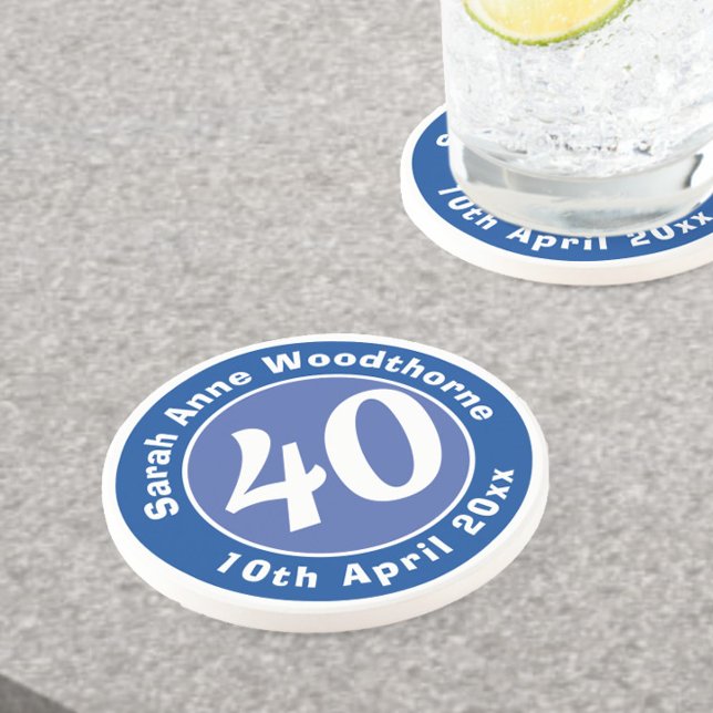 Porta-copos Birthday Commemoration with Name, Age, & Date (Criador carregado)