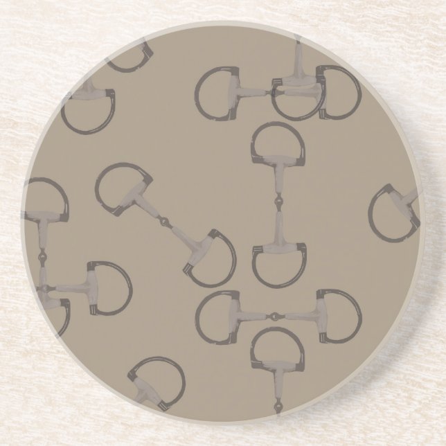 Porta-copos Bits de Cavalo Equestre de Biege (Frente)