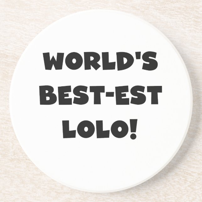 Porta-copos Black Text Best Lolo T-shirts e presentes (Frente)