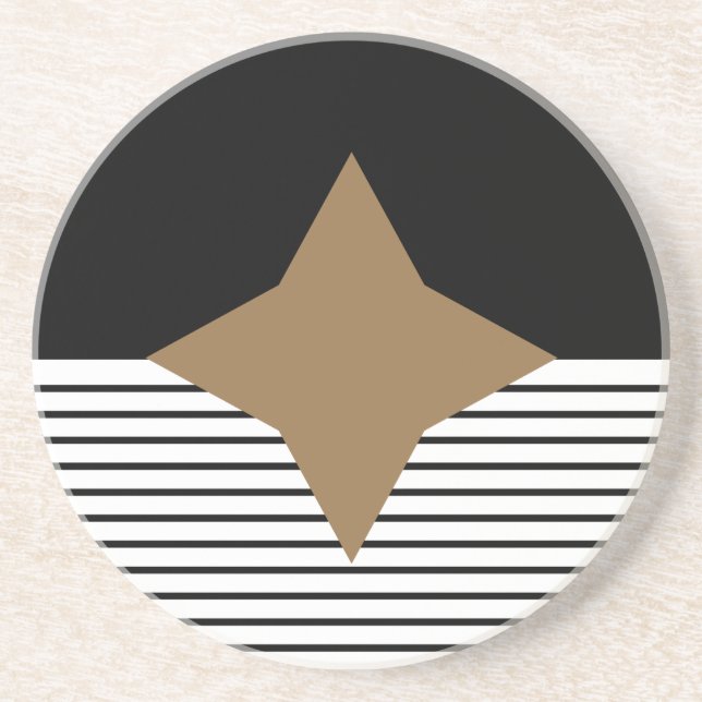 Porta-copos Black White Colorblock e Brown Diamond (Frente)