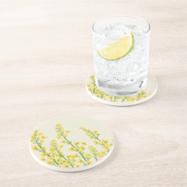 Porta-copos Blooms Florais de Citrina Moderna Amarelo