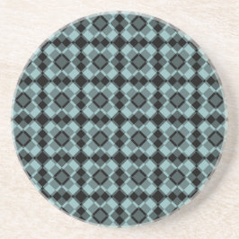 Porta-copos Blue Black Checker Argyle Pattern