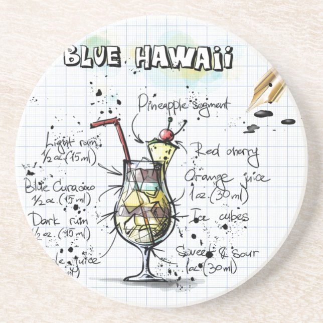 Porta-copos Blue Hawaii (Frente)