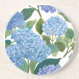 Porta-copos Blue Hydrangeas | Beautiful Floral Bush