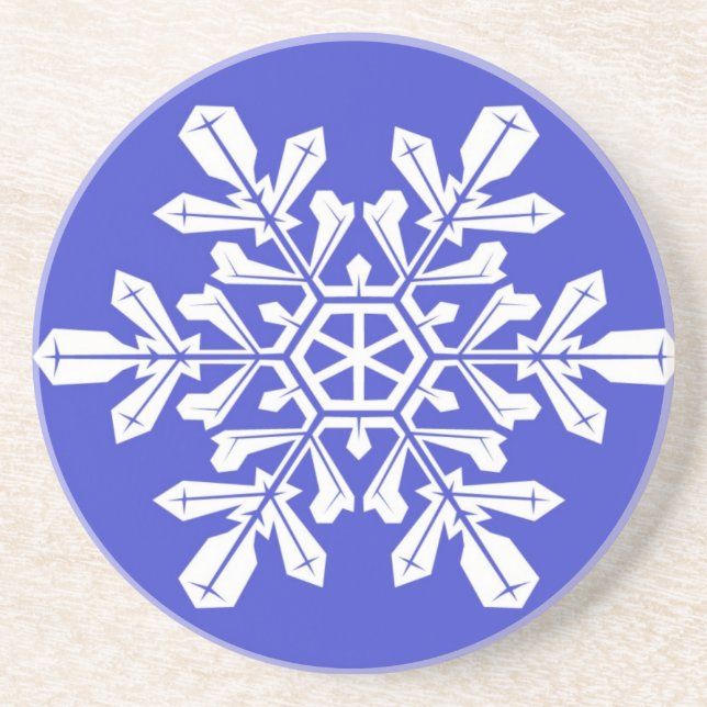 Porta copos Blue Snow Flake (Frente)
