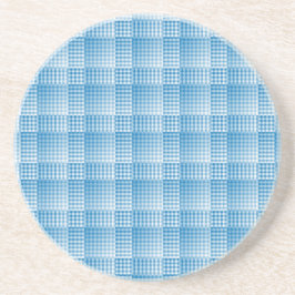 Porta-copos Blue White Checker Abstract Pattern