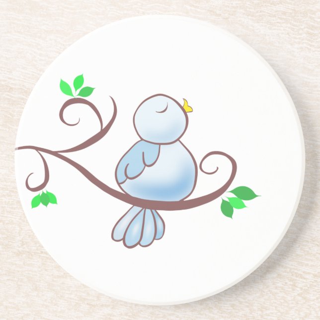 Porta-copos Bluebird feliz (Frente)