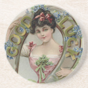 Porta-copos Boa Sorte - Cartão Antigo do Dia de São Patrício