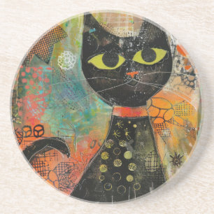 Porta-copos Boho Watercolor Cats - Terna Feline Art (7)