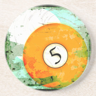 PORTA-COPOS BOLA DE BILHAR NÚMERO 5