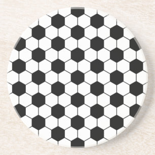 Porta-copos Bola de futebol adaptada padrão Preto Branco
