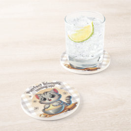 Porta-copos "Bolachas Puras, a subir" Gato de Conhecimento