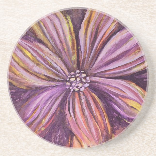 Porta-copos Bold De Vibração De Aquarelas Puras E Douradas (Frente)