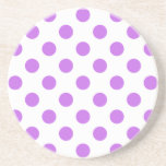 Porta-copos Bolinhas brancas e lilás<br><div class="desc">Bolinhas brancas e lilás</div>